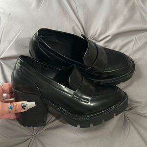 Madden Girl Black Loafer Pump